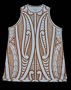 Native Maori Collection: NM Mesh Singlet - Brown