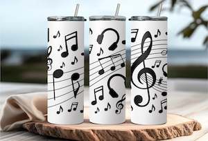 Drinkware: Music Notes Mug or Tumbler