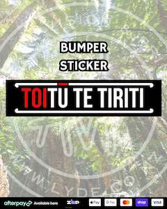 Accessories: Bumper Sticker - Toitu Te Tiriti