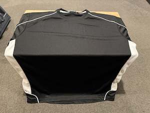 5XL Breathable Black and White T-Shirt