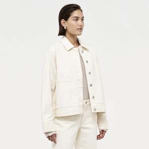 Womens Jackets Coats: Neuw Chore Denim Jacket - Light Cream