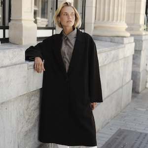 Womens Jackets Coats: Sophie Classic Coat - Liquorice