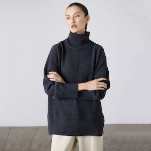 Laing Leisa Cashmere Wool Knit Sweater - Charcoal