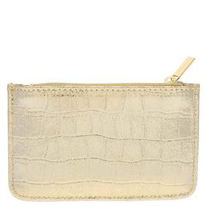 Wallets: Estella Bartlett Dare to Dream Card Holder - Gold Croc
