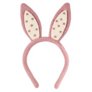 Pashom Nepal Felt Bunny Ears with Spots Headband