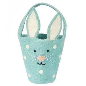 Pashom Nepal Felt Spotty Bunny Basket