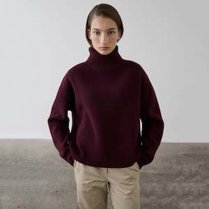 Laing Nico Merino Oversized Sweater - Mulberry