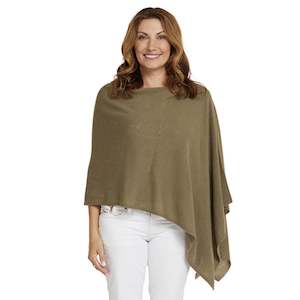 Womens Knitwear: Classic Cashmere Topper - Martini