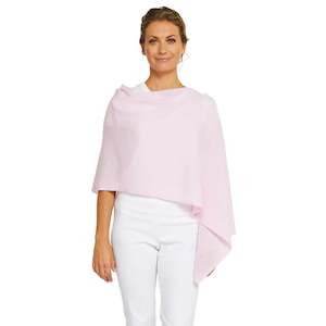 Womens Knitwear: Classic Cashmere Topper - Fairy Floss