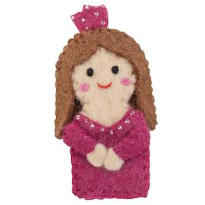 Pashom Nepal Felt Finger Puppet - Princess