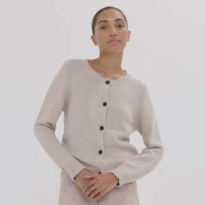 Cloth & Co The Vintage Cashmere Blend Cardigan - River Pebble