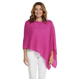 Womens Knitwear: Classic Cashmere Topper - Bouquet