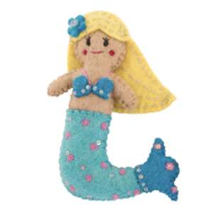 Toys Games: Pashom Nepal Felt Mermaid - Blue