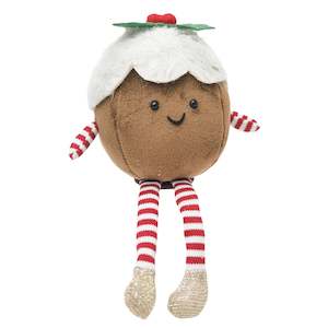 Soft Toys: Fluffy Pudding Sitting Christmas Decoration