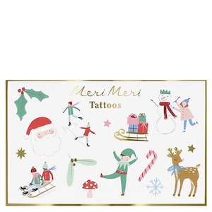 Stickers Stationery: Meri Meri Temporary Tattoo Set - Christmas Mixed Icons