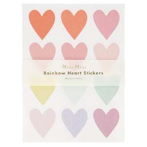 Meri Meri Sticker Sheet Set - Pastel Heart Glitter