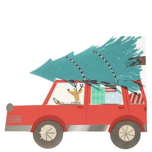Meri Meri Paper Napkin Set - Driving Reindeer