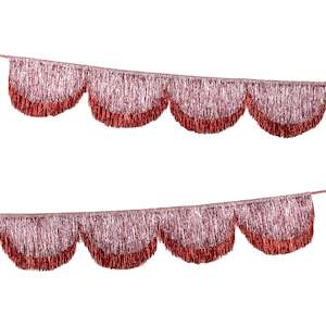 Party: Meri Meri Scallop Garland - Pink Tinsel