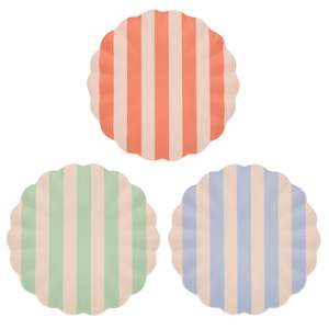 Meri Meri Reusable Bamboo Small Plate Set of 6 - Stripy