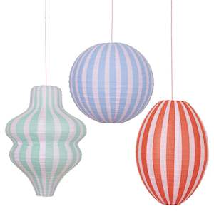 Meri Meri x Molly Mahon Paper Lanterns - Stripy