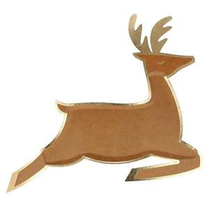 Meri Meri Paper Plate Set of 8 - Leaping Reindeer