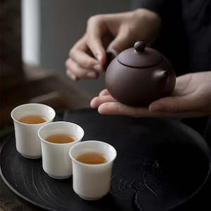 Best Sellers: Purple sand one pot three cups gift set Chinese tea set white porcelain tea cup