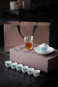 All Tea: Hand - painted Chinese Cabbage Gongfu Tea Gift Box Chinese Tea Set