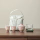 Hand-painted Orchid Kung Fu Tea Set