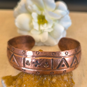 Products: Handmade Wide Copper Bracelet - Sue Woledge – Massage & Contact Care Te Aroha