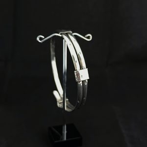 Handmade Sterling Silver Bangle with Tiny Hearts - Sue Woledge – Massage &&hellip;