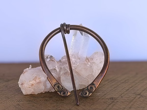 Copper Celtic Brooch Penannular Brooch - Sue Woledge – Massage & Contact Care Te Aroha