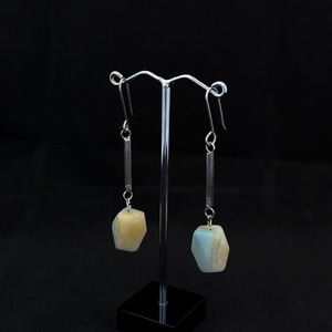 Products: Raw Aquamarine Earrings – Sterling Silver - Sue Woledge – Massage & Contact Care Te Aroha