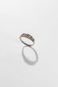 Jewellery: Lisa Webb Orion's Belt Ring | STG Silver | Padparadscha Sapphire