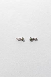Jewellery: Lisa Webb Wave Stud Earrings | STG Silver | Diamond