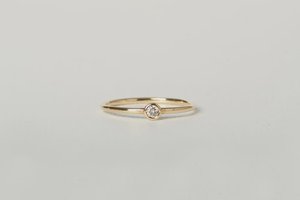 Charlotte Penman: Charlotte Penman Fine | Mini Celine Ring | Dimond | 9k Gold
