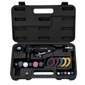 AMPRO® Air Mini Angle Die Grinder & Sander Kit 20pc PREMIUM GRADE