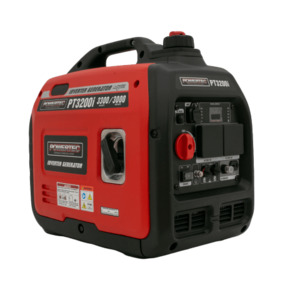 Powertec 3300W 4 stroke engine recoil start Silenced Inverter Generator PT3200i
