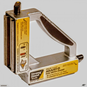 Products: STRONG HAND® Adjust-O 90° Dual Switch Magnet Square 55kg Pull Force