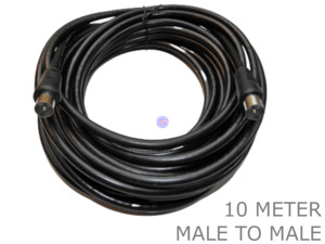 Wall Mount Tv Plugs Adapters And Cables: 10m PAL RF Male to Male plug TV video coaxial antenna cable cord
