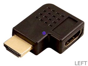 Wall Mount Tv Plugs Adapters And Cables: Right Angle R/A 90° Degree LEFT HDMI Male to Female RA Elbow