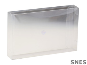 Clear scratch resistant Nintendo SNES loose game cartridge protector case