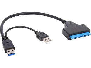 USB 3.0 to SATA Adapter Cable with Dual USB Power – 22-Pin for 2.5″ HDD SSD &hellip;