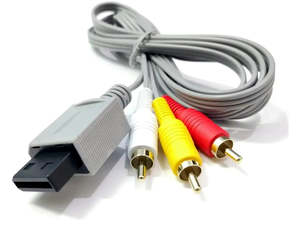 Nintendo Wii to 3x RCA AV Stereo Audio Video TV cable cord lead