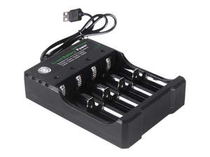 Batteries: USB 4 Slot 18650 Rechargeable Battery Charger