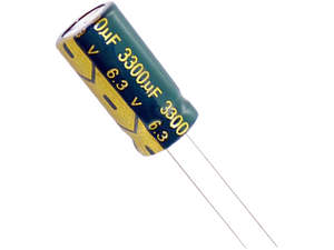 3300uF 6.3V 20% Aluminum Electrolytic Radial Capacitor