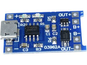 Battery Chargers: TP4056 Micro USB 5V 1A Lithium-Ion Battery Charger Module for 18650 Cells