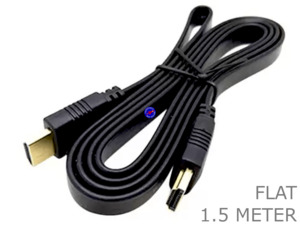 Hdmi Cables: Flat Black 1.5 Meter HDMI Cable