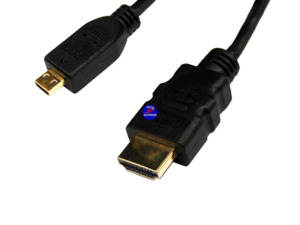 Hdmi Cables: 1 Meter Micro HDMI to HDMI Cable Black Cord 1M Lead