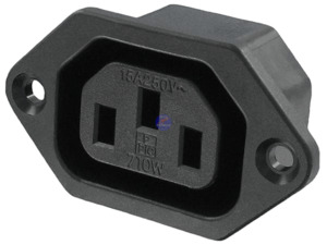 Power Plugs And Sockets: 3 Pin IEC C14 Panel Mount AC Power Plug Female Socket Inlet Connector