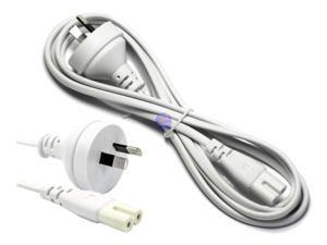 Figure 8 C7: White 2 Meter 2 Pin Figure 8 Power Cord Cable Lead 2M